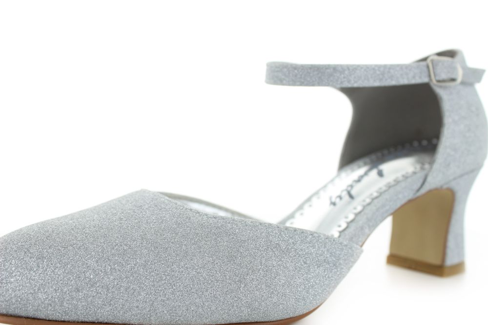255-glitter-silber-b Riemchen Pumps Happy silber Glitter
