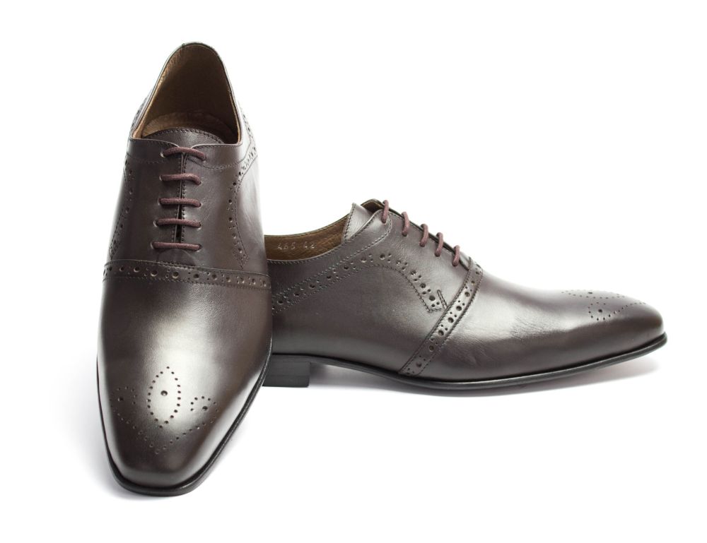 465-schoko-3 Oxford Herrenschuhe Elias schoko mit Lochverzierung