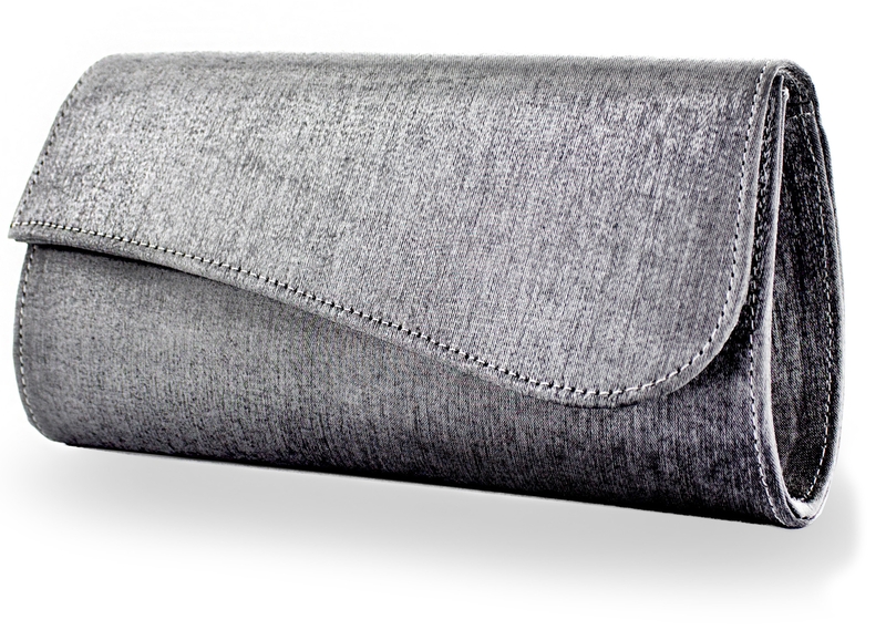 Satin Handtasche Julia silber