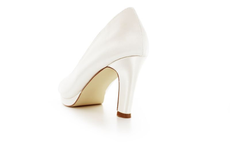 bequeme brautschuhe mit Plateau Ronja ivory Satin