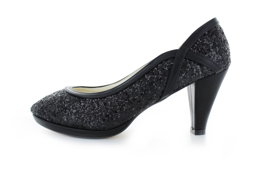 832-schwarz Glitter Pumps Kim schwarz