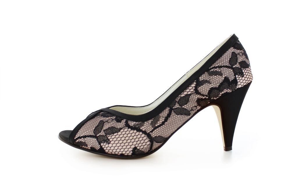 718-schwarz-nudetH7dYm7pIUxPY Vintage Peep-Toe Shirin schwarz-nude