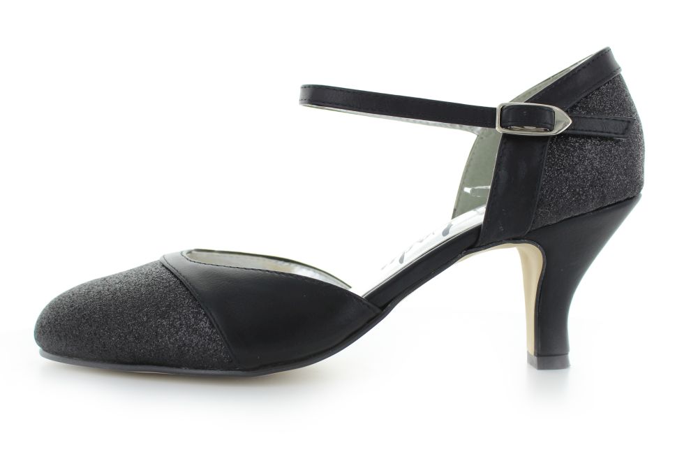 701schwarz Riemchen Pumps Helena schwarz
