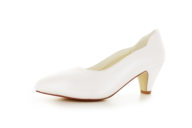 White Lady Brautschuhe offwhite Leder