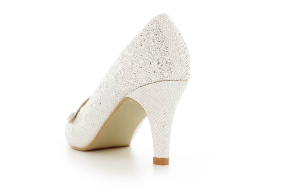 Brautschuhe Destiny ivory Perle