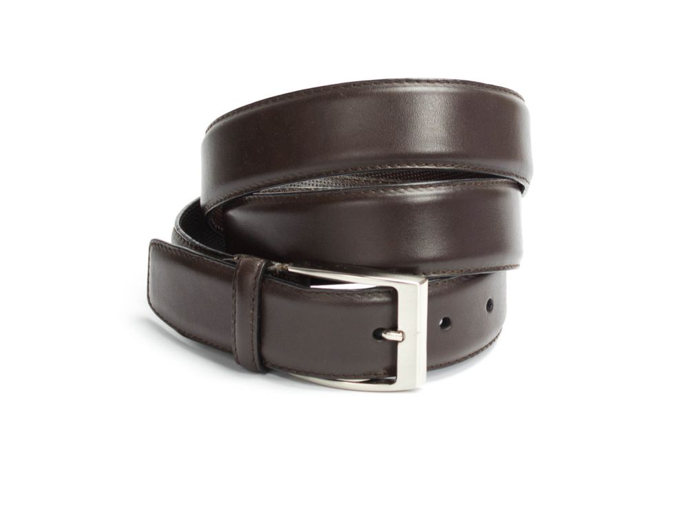 10-schoko Dornschnallengürtel 10 schoko Nappaleder