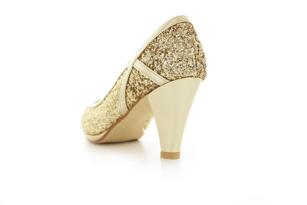 832-Glitter-gold-e Glitter Pumps Kim gold