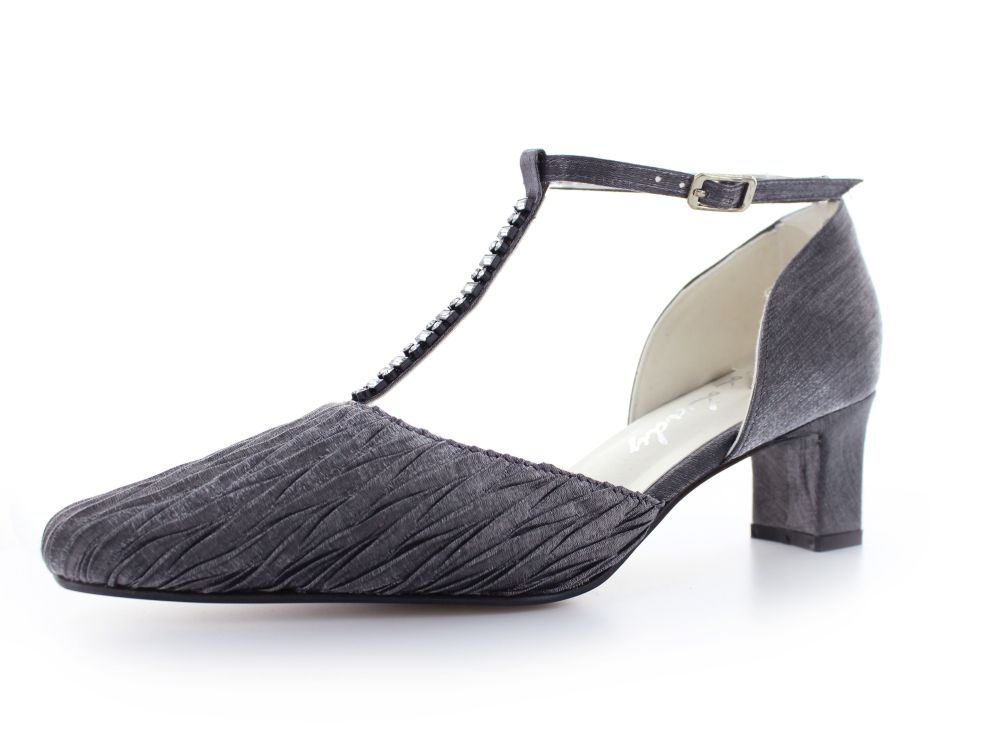 Riemchen Pumps Wally silber Satin