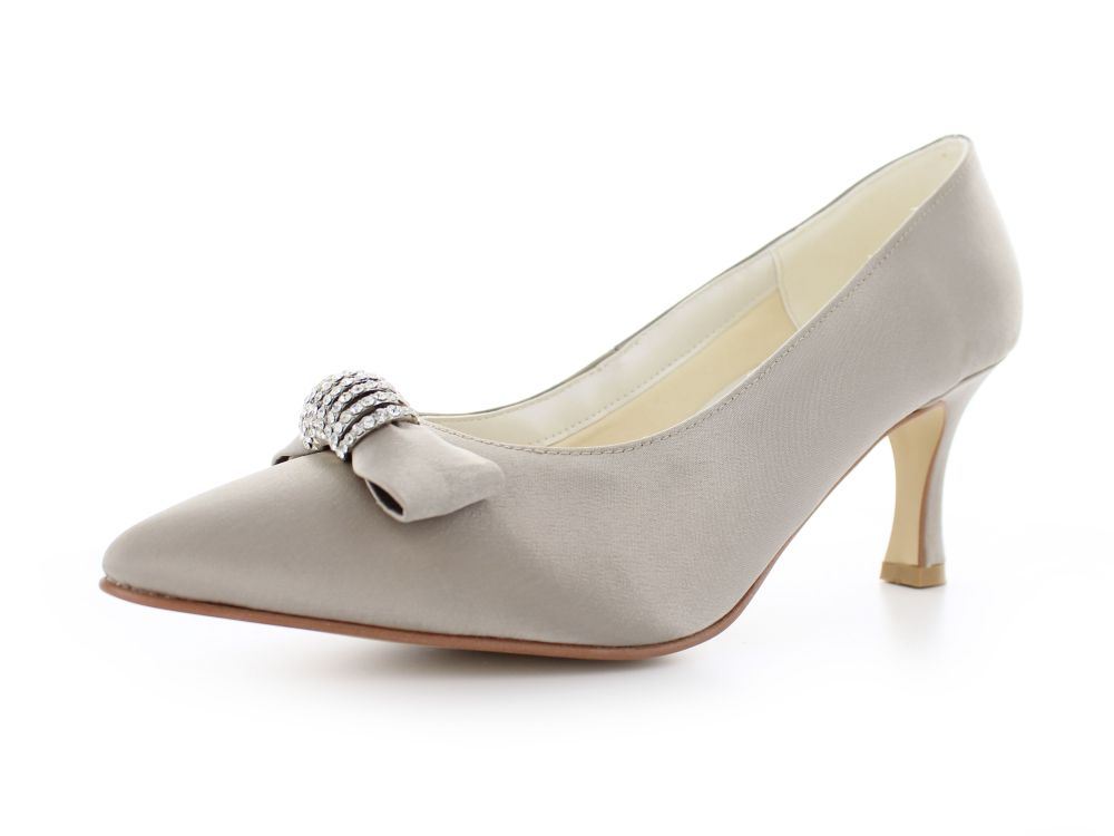 705-taupe-a Vintage Pumps Igrid taupe Satin