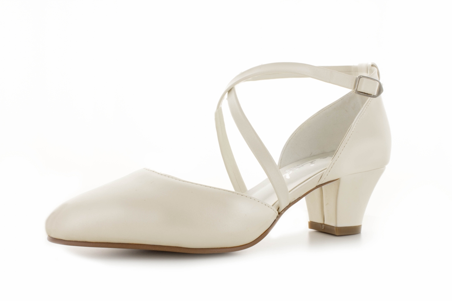 offene Brautschuhe Kora offwhite Leder