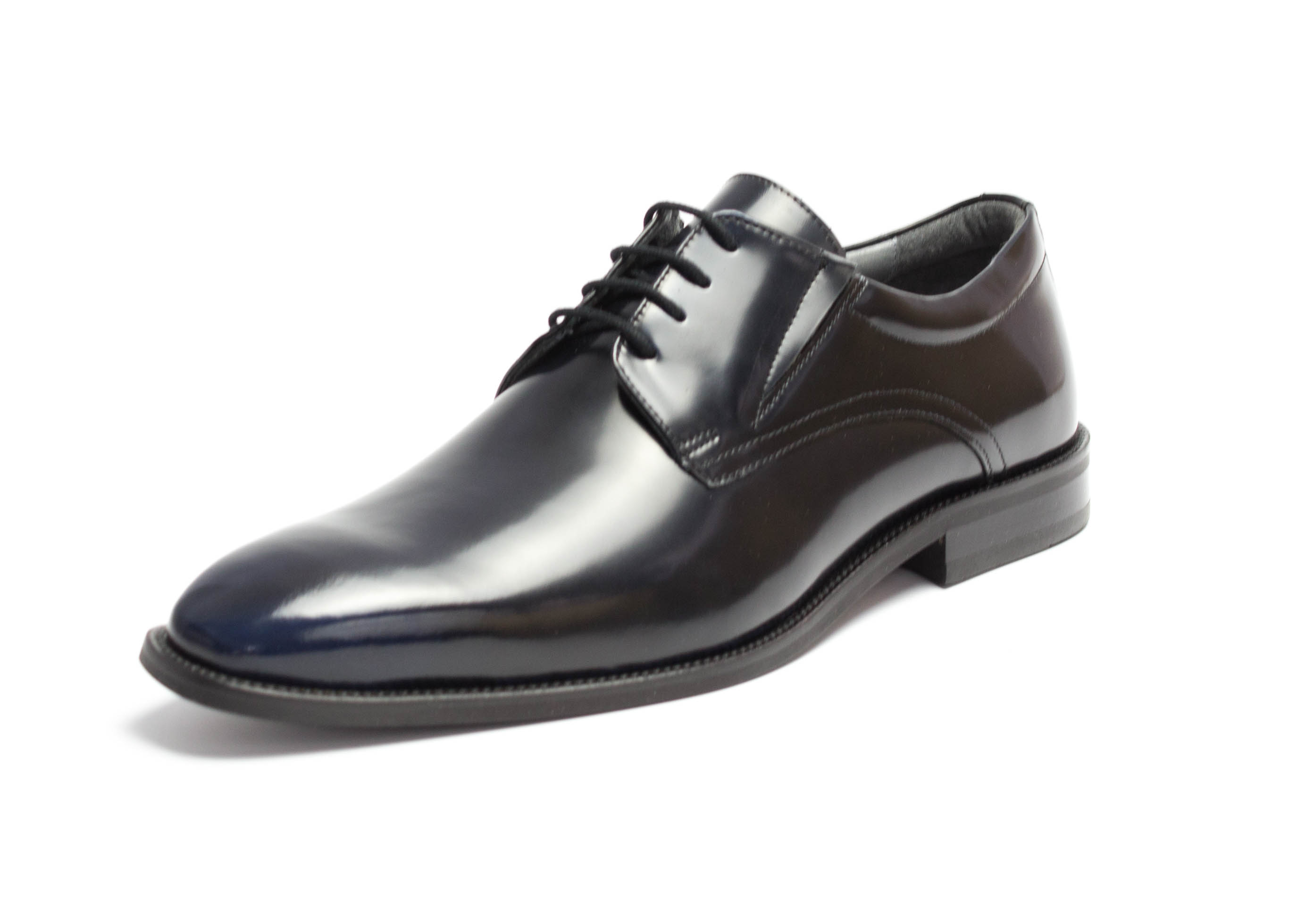 495-blau-schwarz-Brush-1 Derbyschuhe Ace-TS blau-schwarz Brush