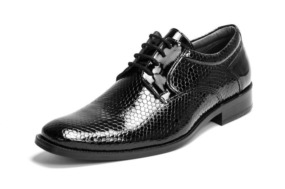 402-schwaz-Kroko-1-s Derby Herrenschuhe Lucien-LS schwarz Kroko