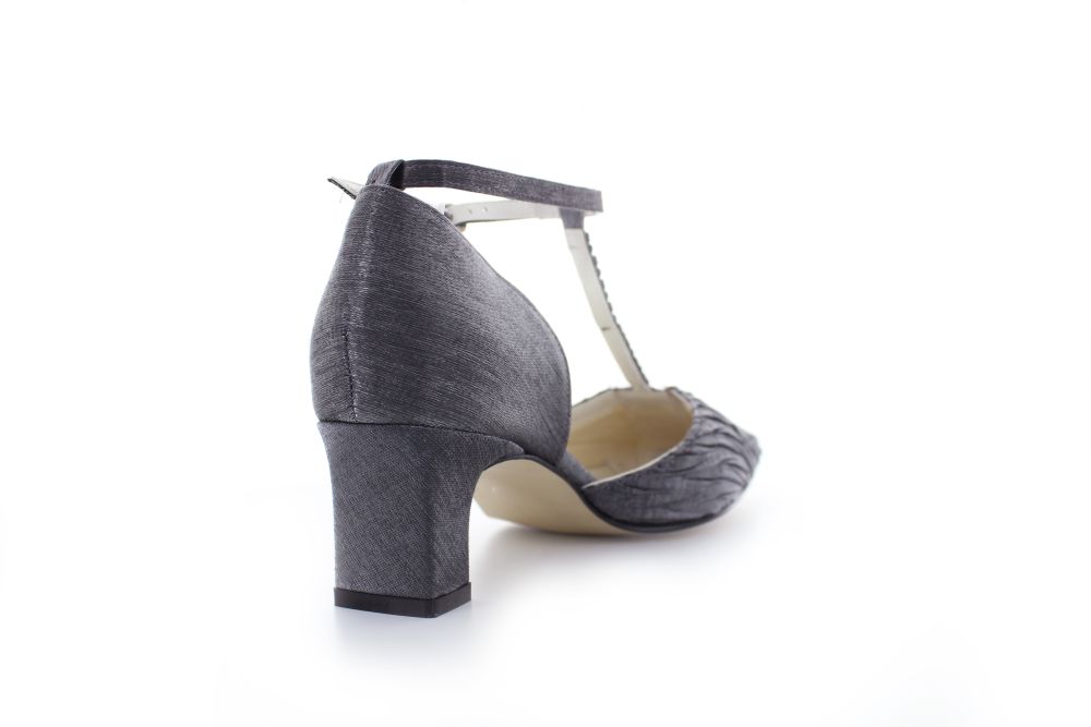 Riemchen Pumps Wally silber Satin