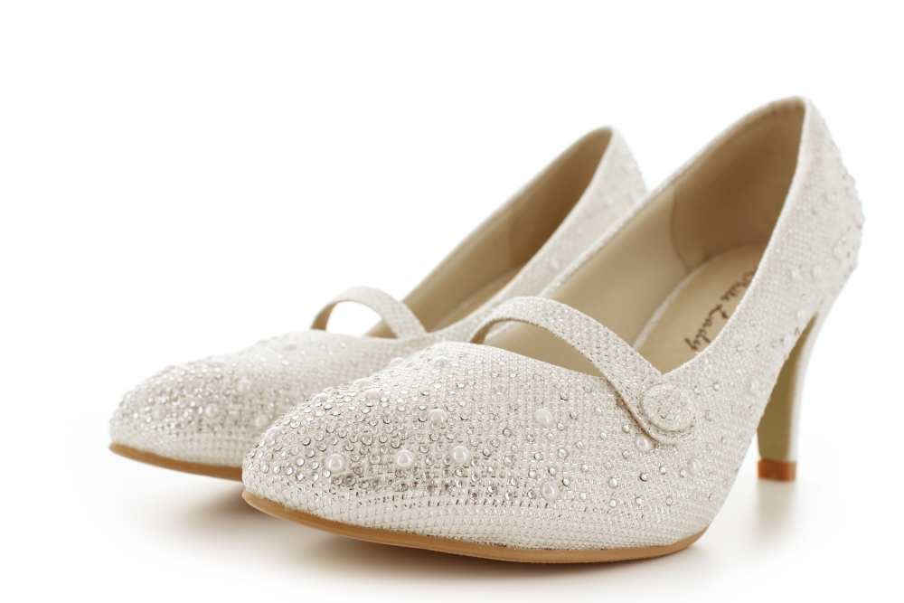 Brautschuhe Destiny ivory Perle