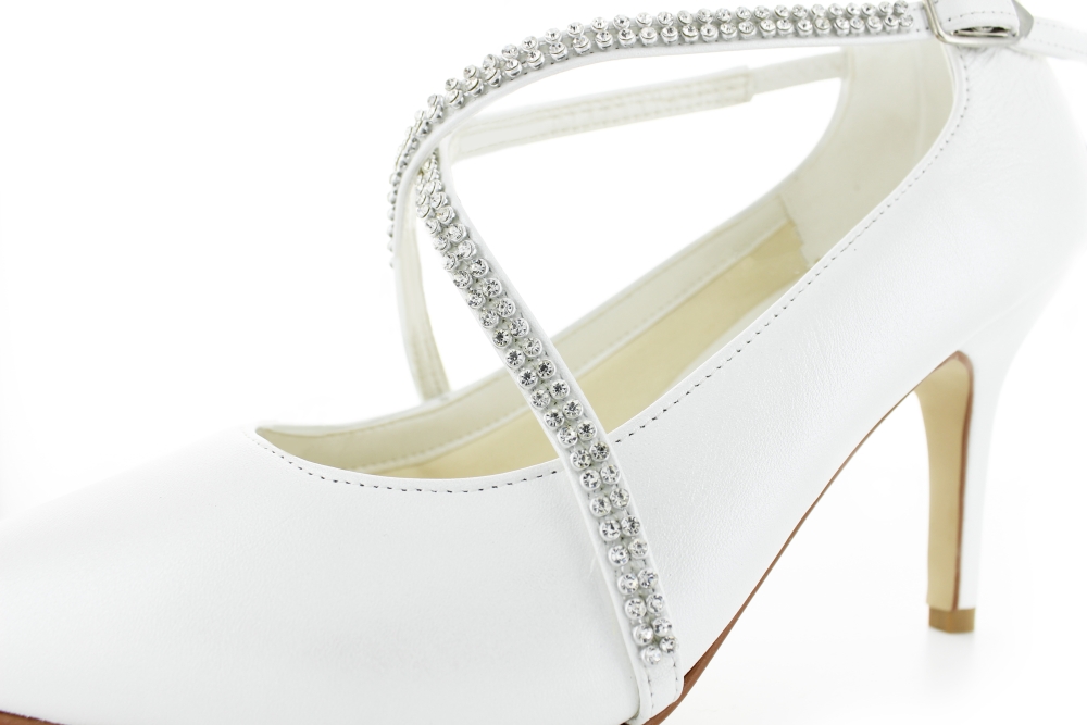 Brautschuhe Bella weiß Leder