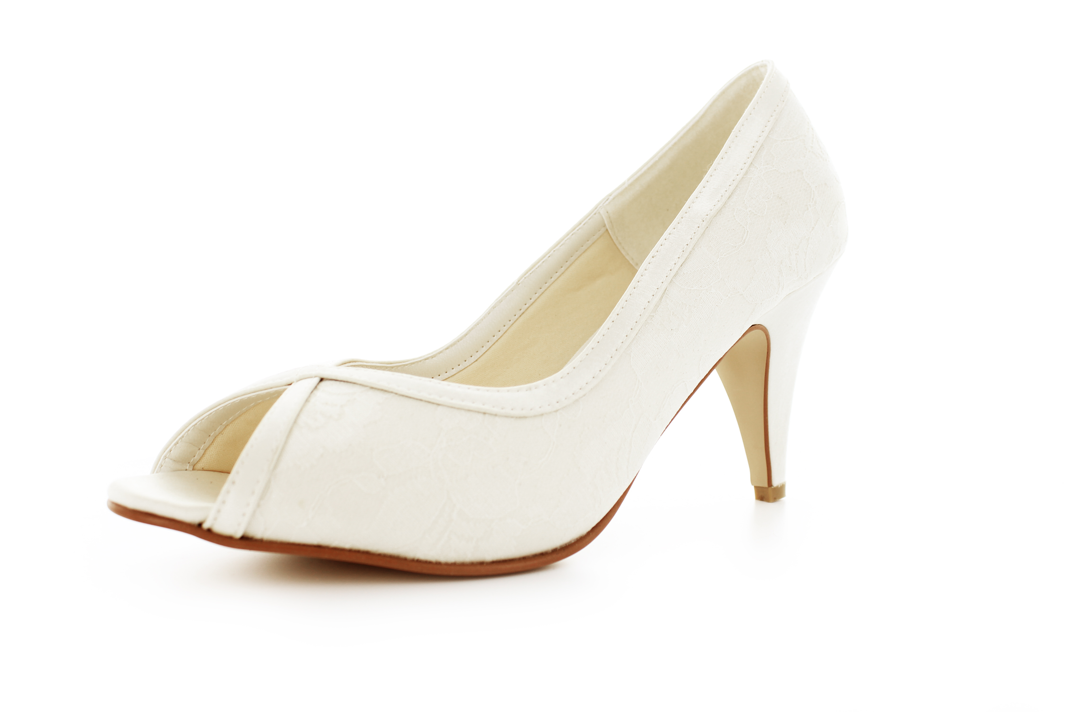 Vintage Brautschuhe Shirin ivory-cream Spitze
