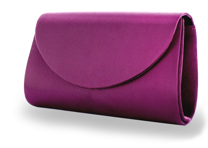Satin Handtasche Susi pflaume