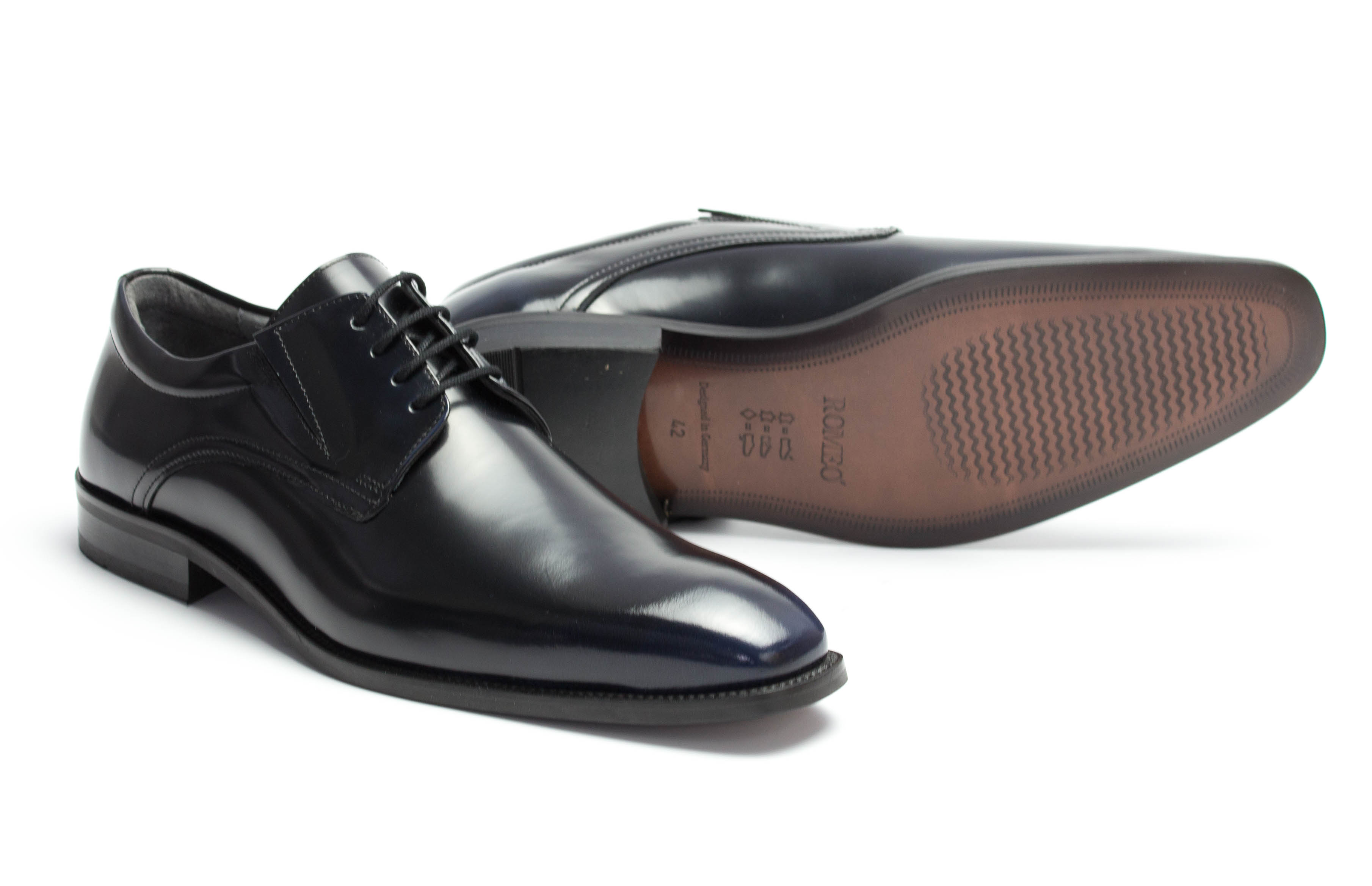 495-blau-schwarz-Brush-3 Derbyschuhe Ace-TS blau-schwarz Brush