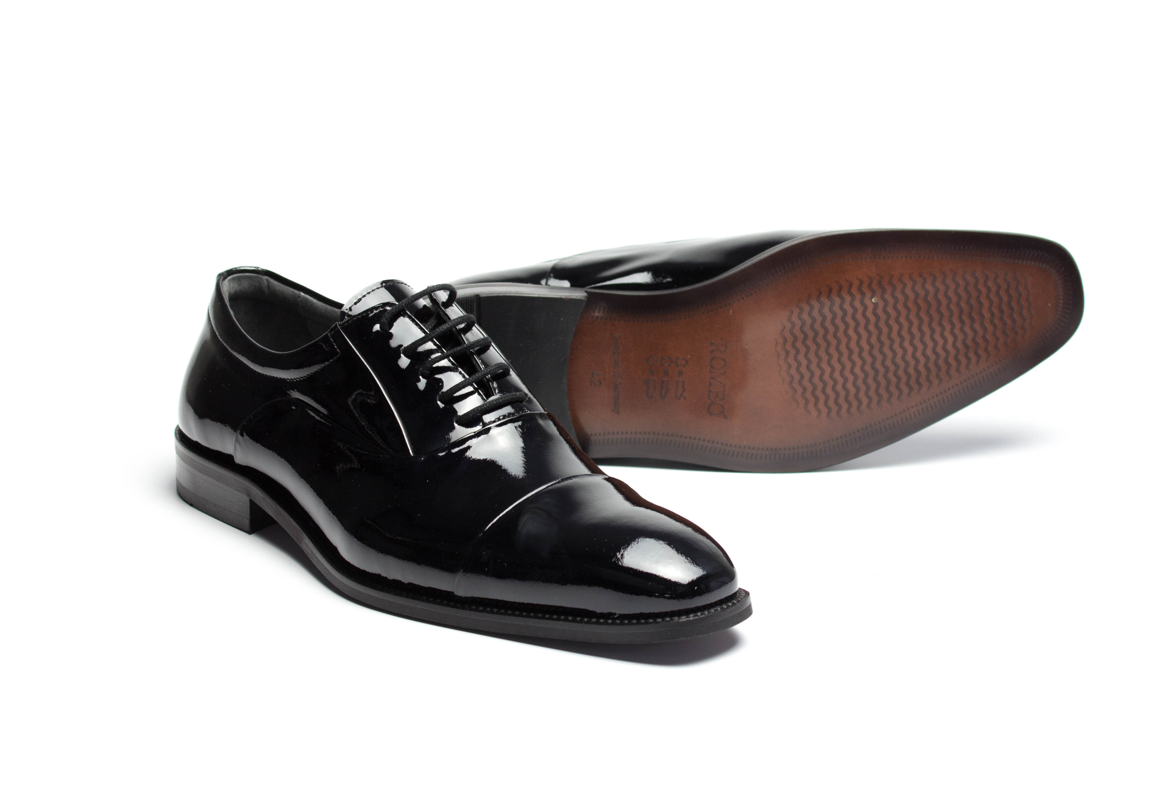 490-schwarz-Lack-4 Oxford Herrenschuhe Darcy schwarz Lack Thunitsohle