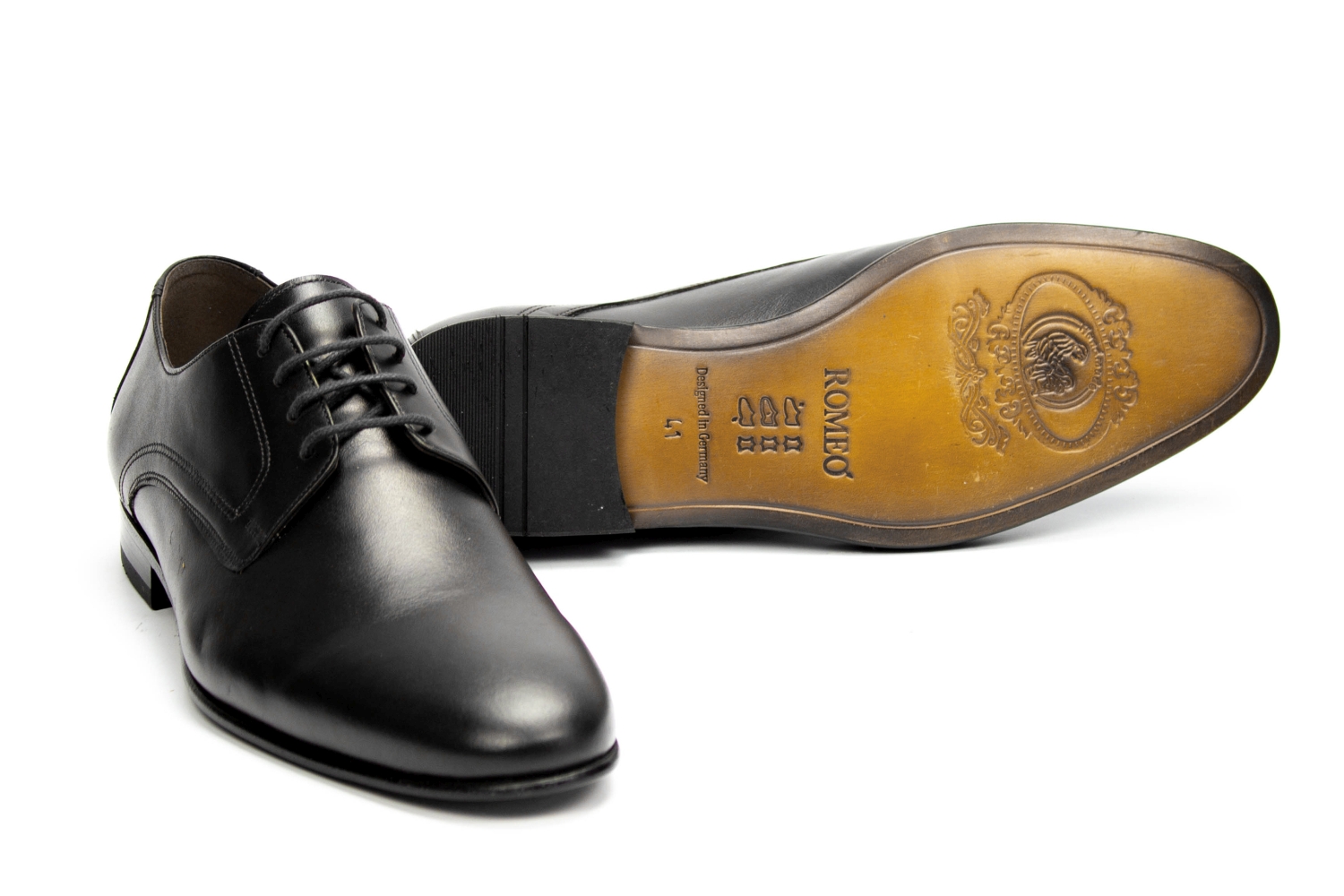 498-schwarz-c Derby Herrenschuhe Dario schwarz Ledersohle