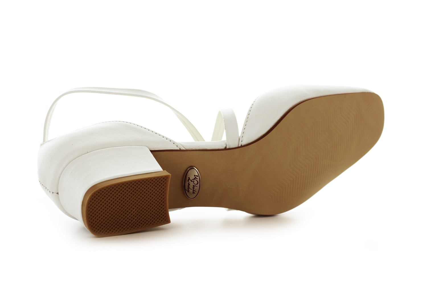 offene Brautschuhe Greta offwhite Leder