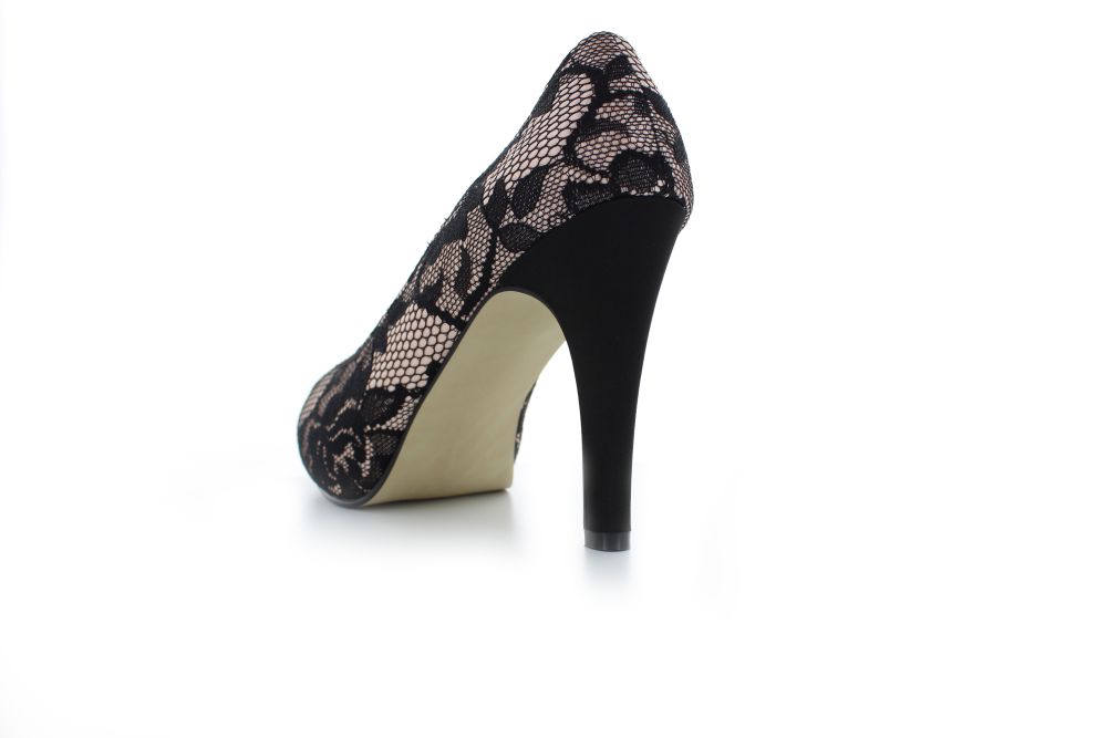 715-schwarz-nude-e Vintage Pumps Silvana schwarz-nude