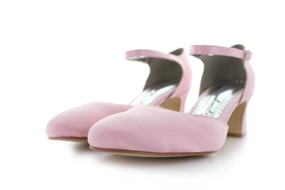 255-rosa-d Riemchen Pumps Happy rosa Satin