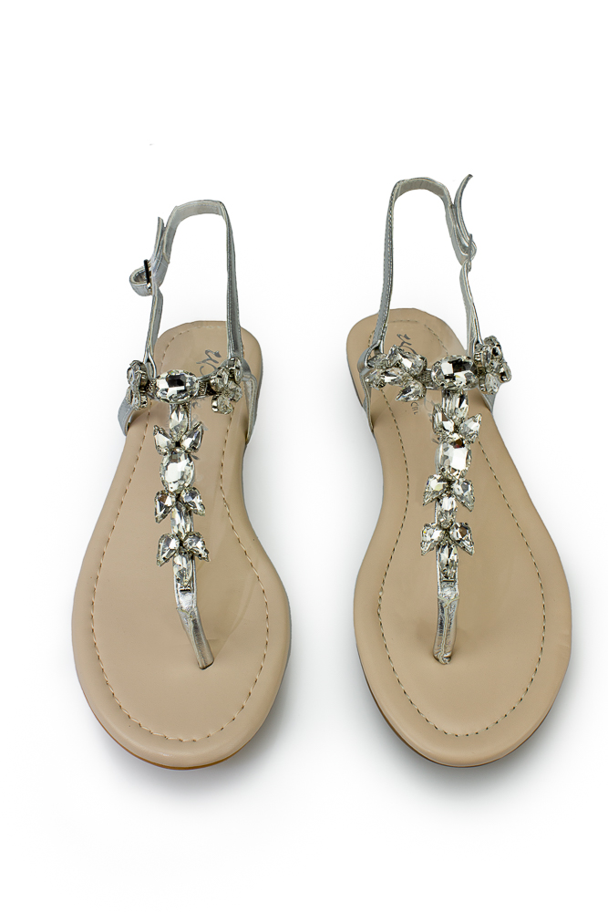 Metallic Sandalen - Suzan silber
