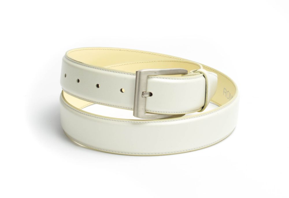 10-champagner-Perlato Dornschnallengürtel G10 champagner Nappaleder