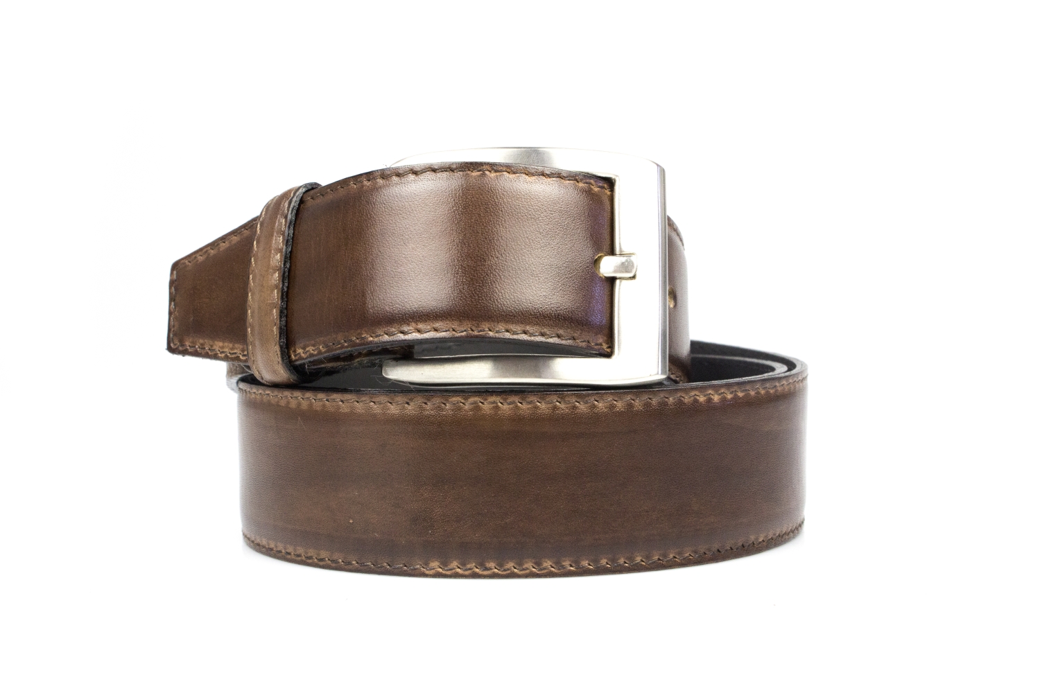 Herreng-rtel-G10-marone Herren Dornschnallen Gürtel marone Patina