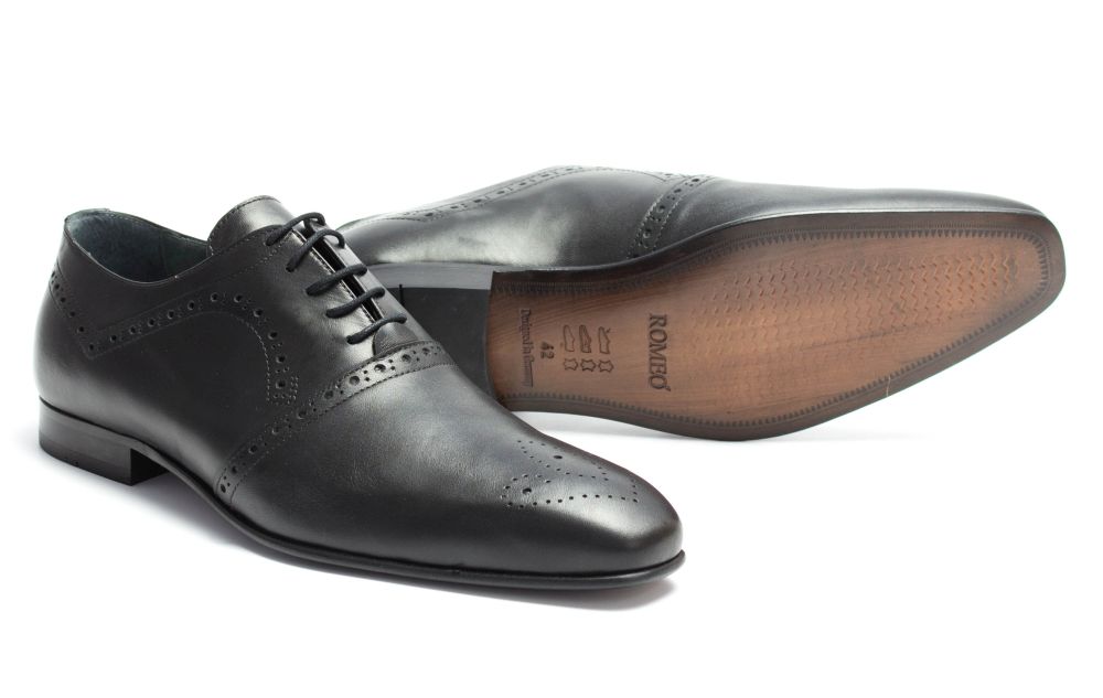 465-schwarz-3 Oxford Herrenschuhe Elias schwarz mit Lochverzierung