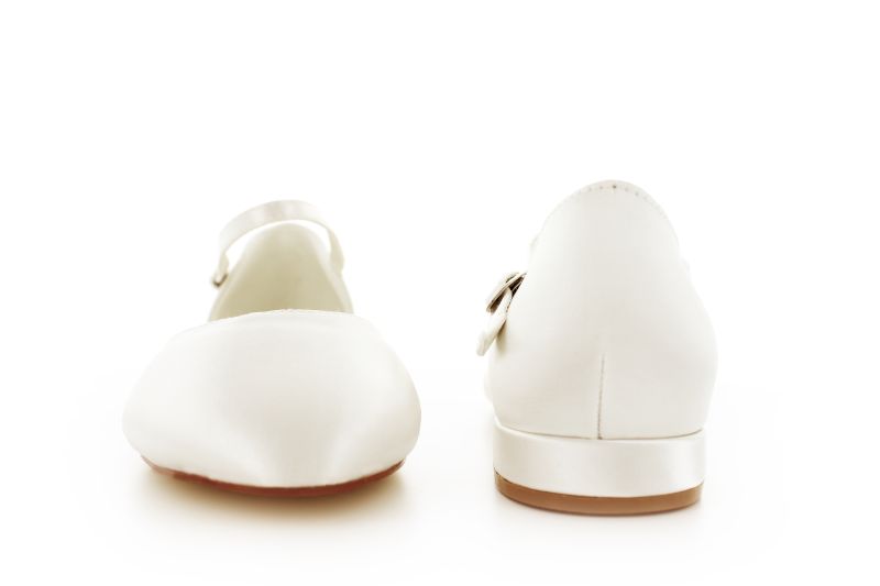 offene flache Brautschuhe Taina ivory