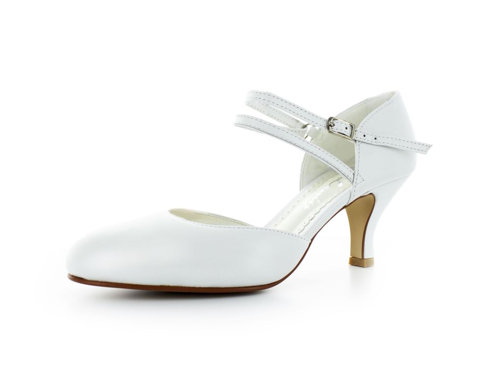 Brautschuhe Sylvie weiß Leder