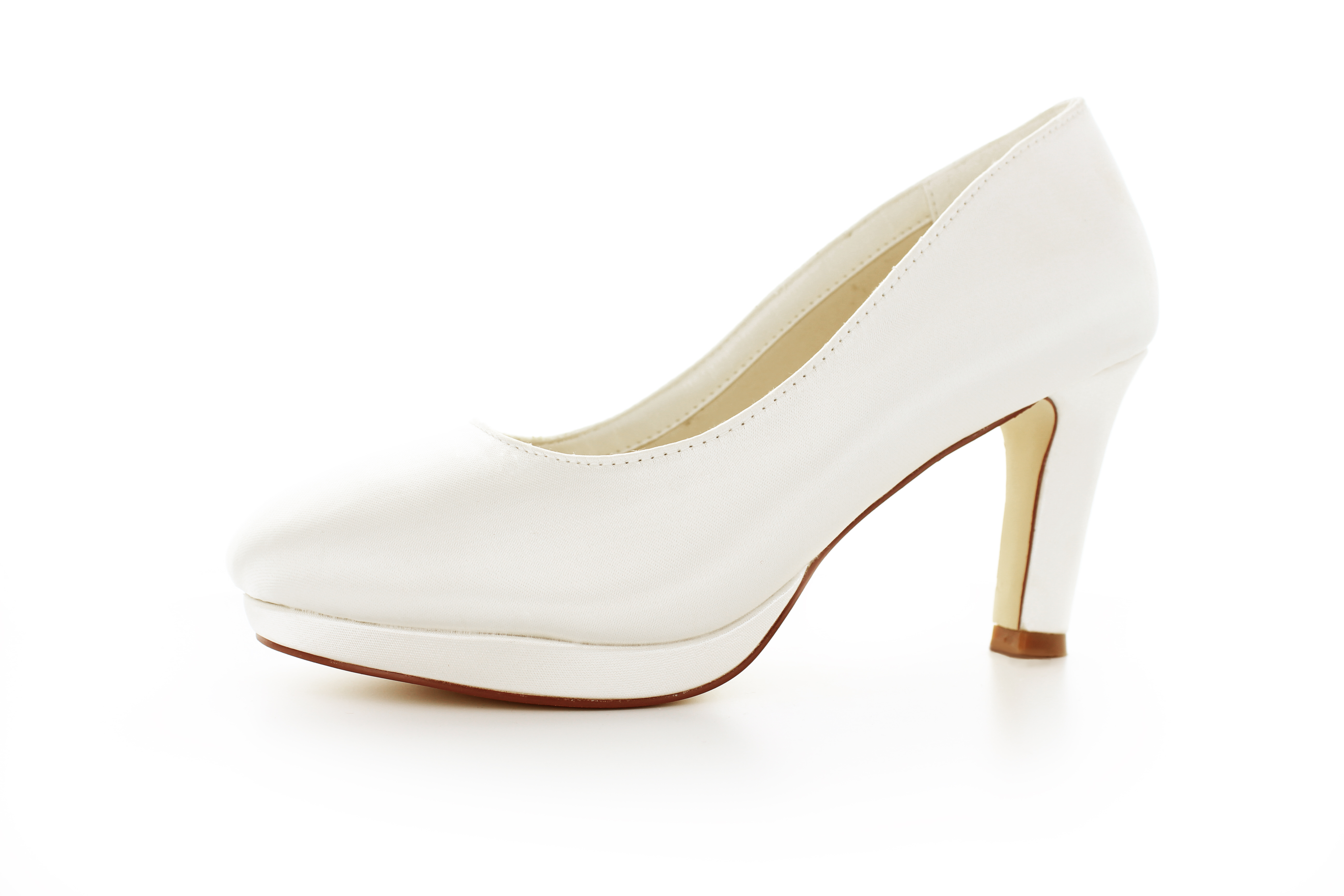 bequeme brautschuhe mit Plateau Ronja ivory Satin