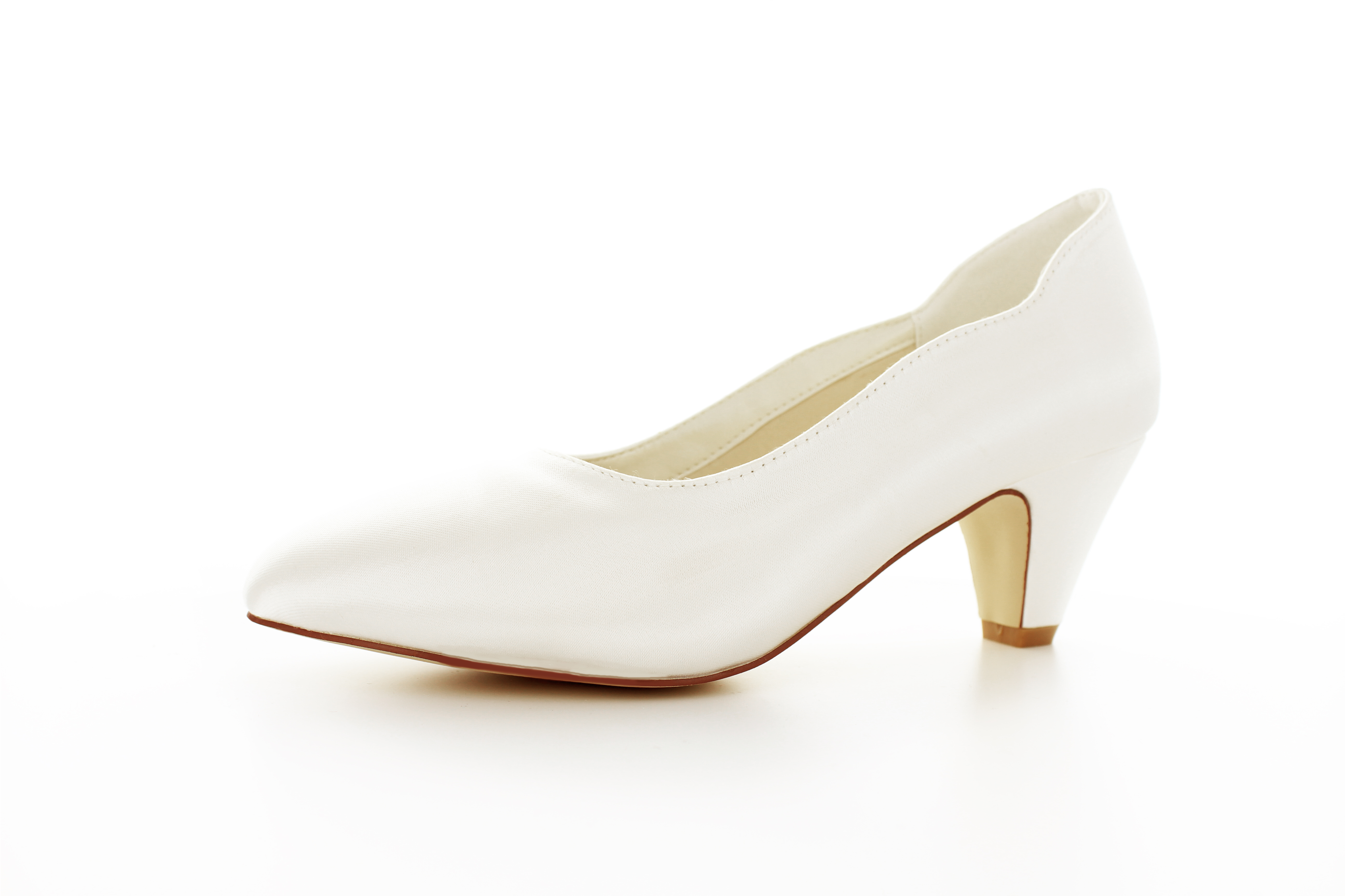 890-ivory bequeme Braut Pumps Viola ivory Satin