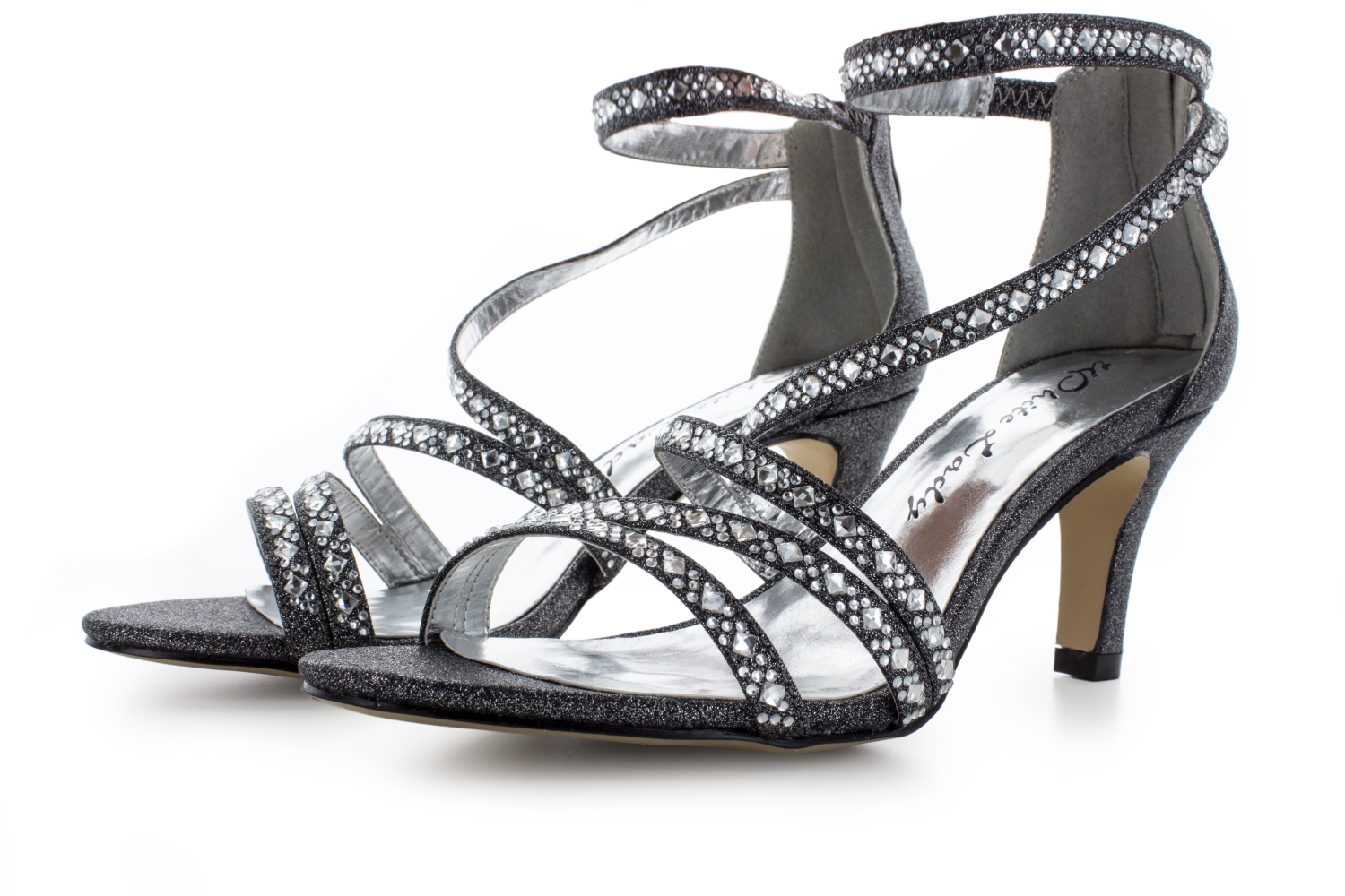 865-schwarz-glitter-b Sandalette Grace schwarz-Glitter