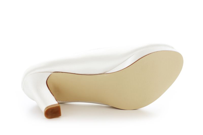 bequeme brautschuhe mit Plateau Ronja ivory Satin