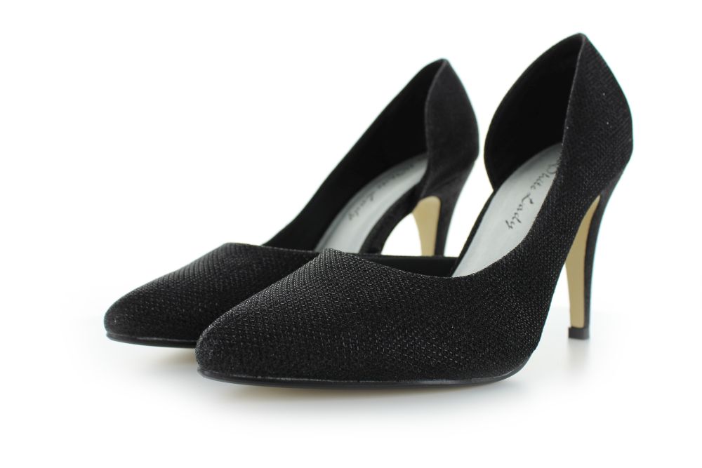 817-schwarz-d D'orsay Pumps Lucia schwarz Glitter