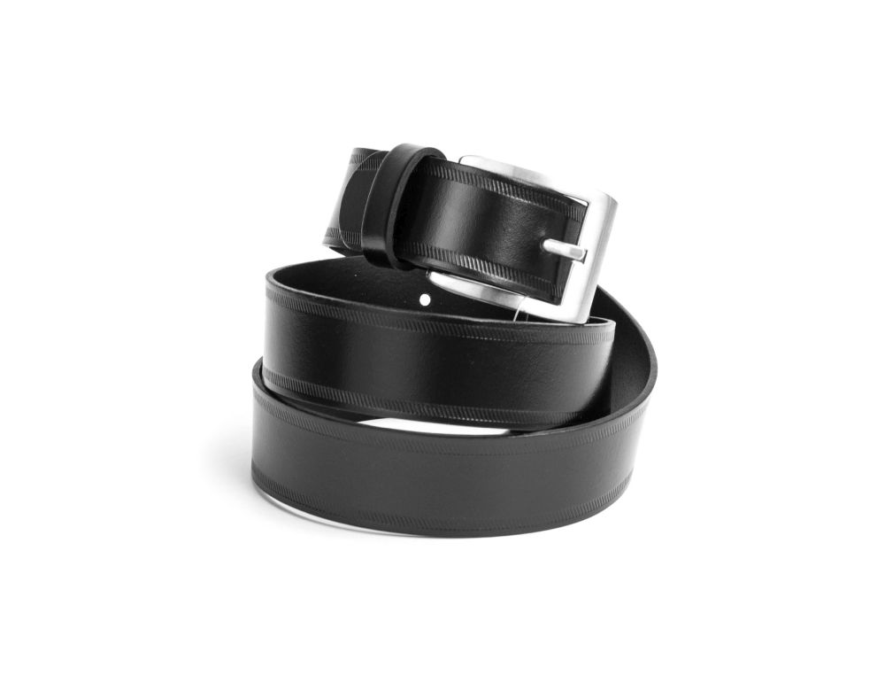 Dornschnallengürtel G30 schwarz Nappaleder