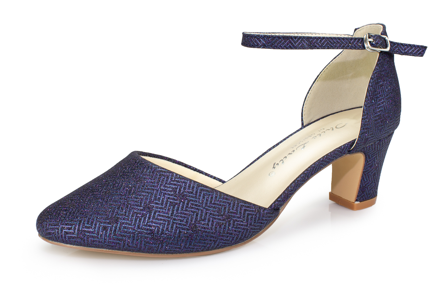 bequeme Riemchenpumps - Athena navy Softglitter bequeme Riemchenpumps - Athena navy Softglitter