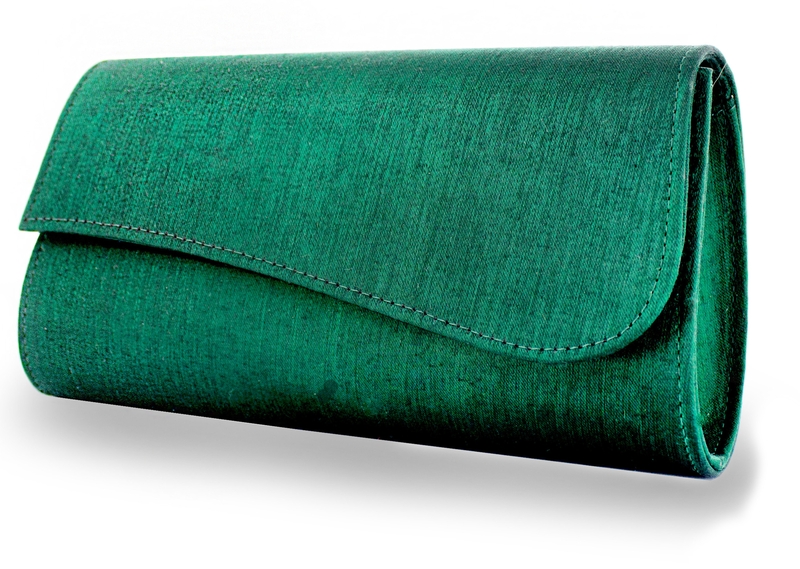 Satin Handtasche Julia petrol
