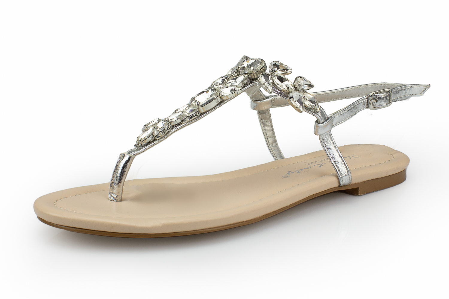 White Lady Metallic Sandalen Suzan silber Wildleder
