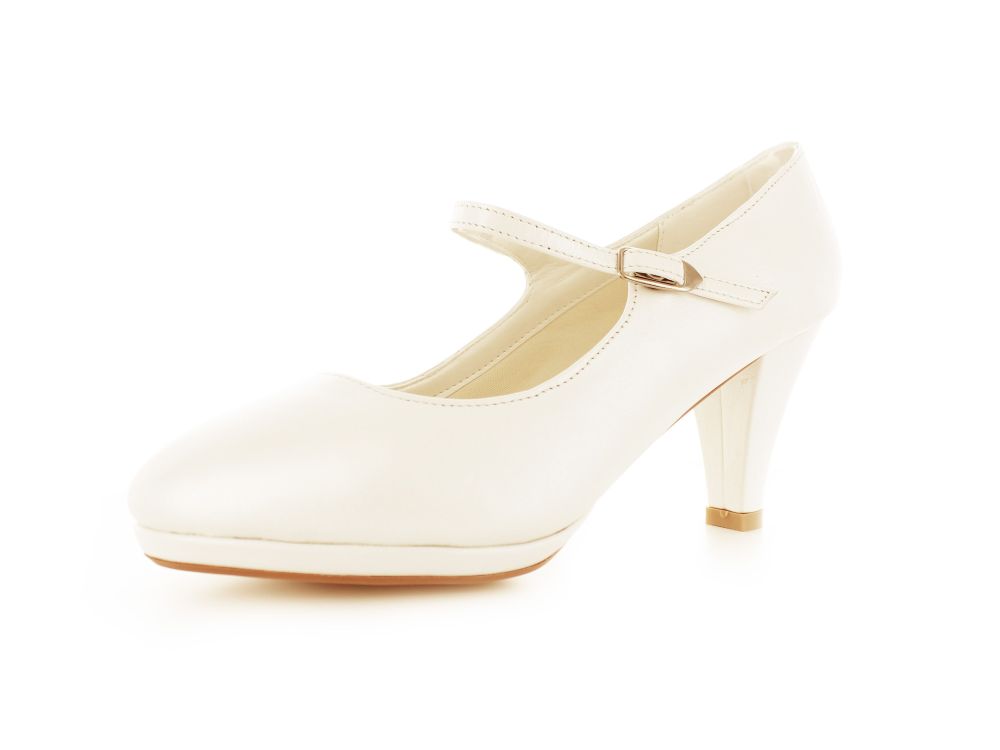 Brautschuhe Emilia offwhite Leder