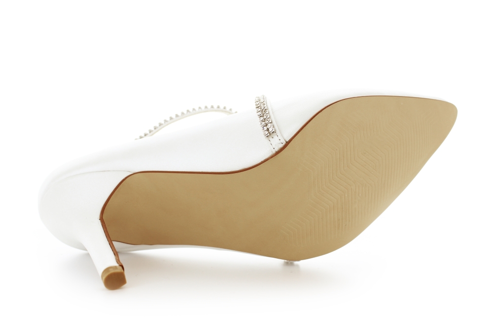 Brautschuhe Bella offwhite Leder