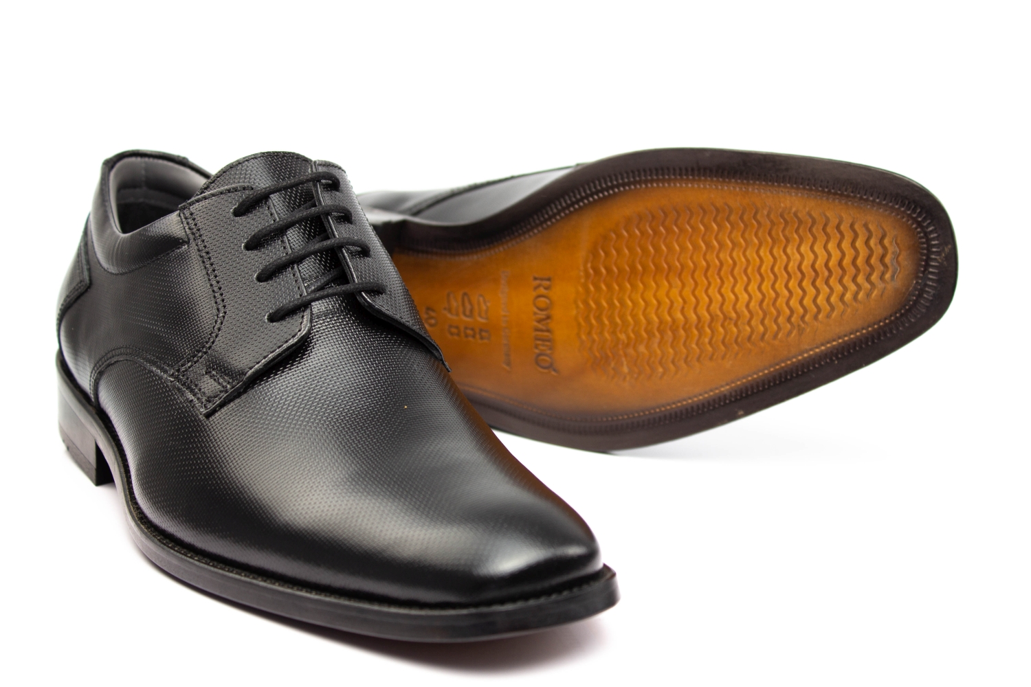 Derby Herrenschuhe Lucien-LS schwarz-Mosaik