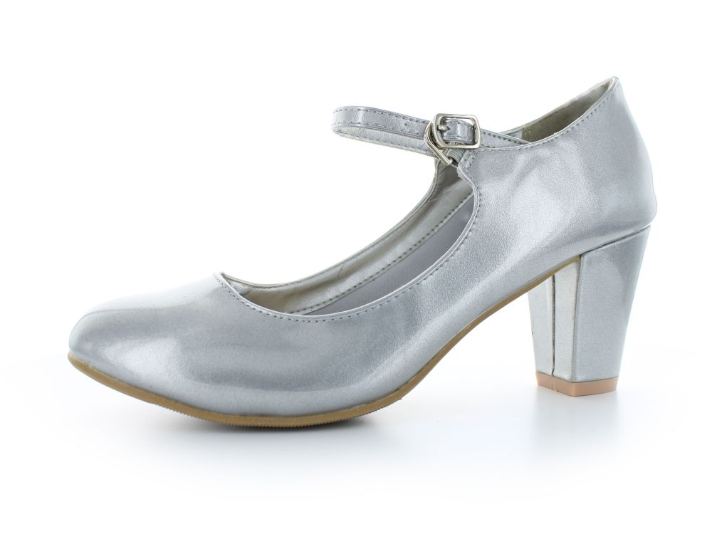 821-silber-a Mary Jane Aida silber Lack