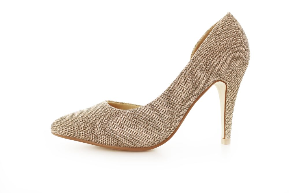 817-champagnerFsLaSmUKITi15 D'orsay Pumps Lucia champagner Glitter