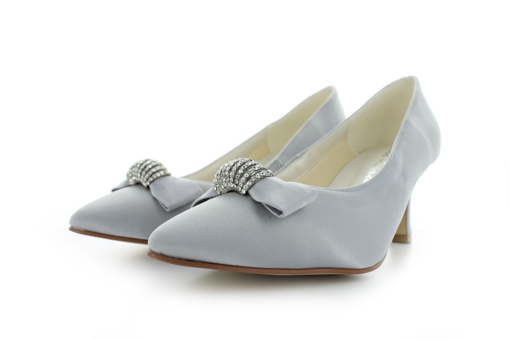 705-platin-d Vintage Pumps Igrid platin Satin