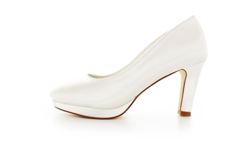 bequeme brautschuhe mit Plateau Ronja ivory Satin