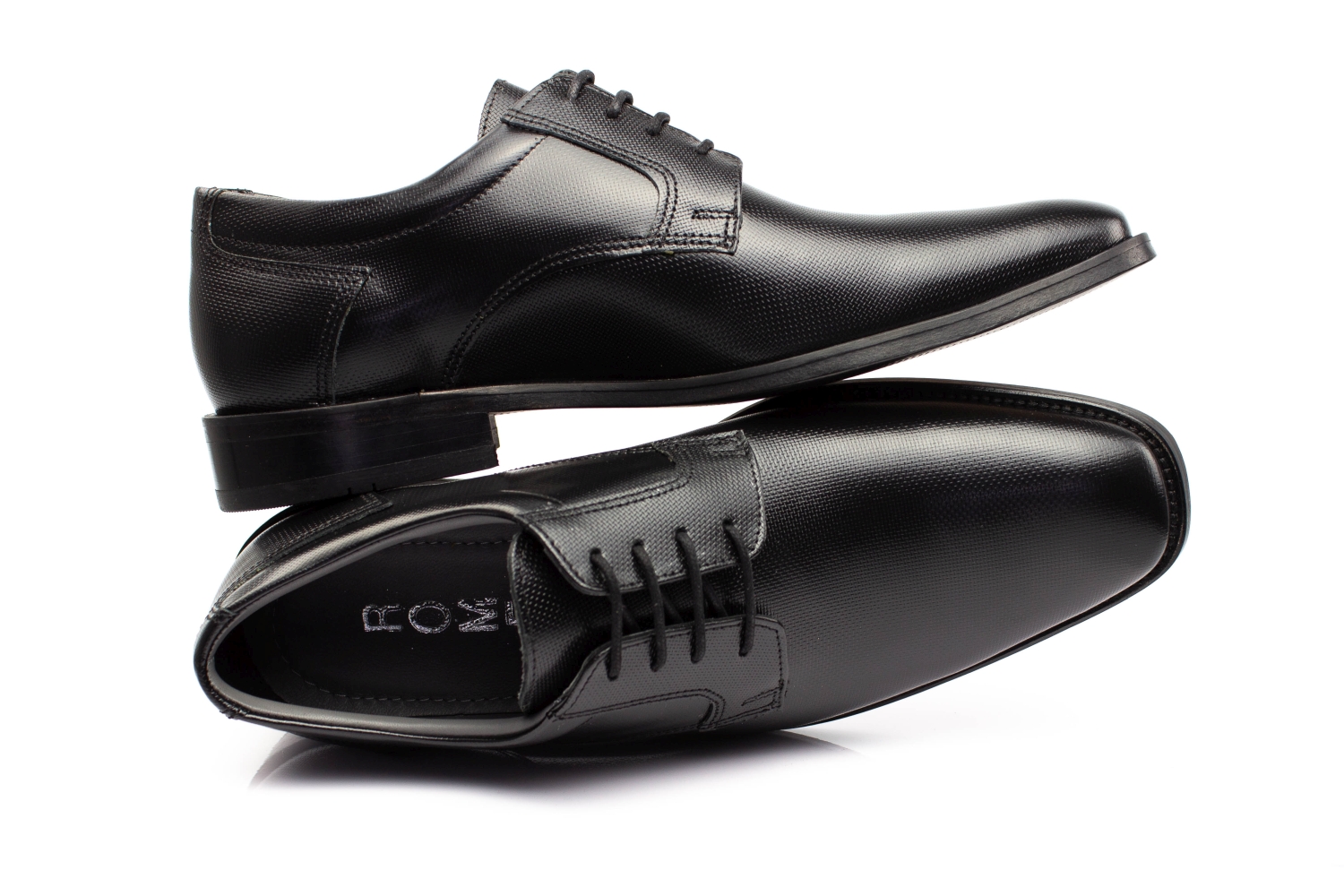 Derby Herrenschuhe Lucien-LS schwarz-Mosaik